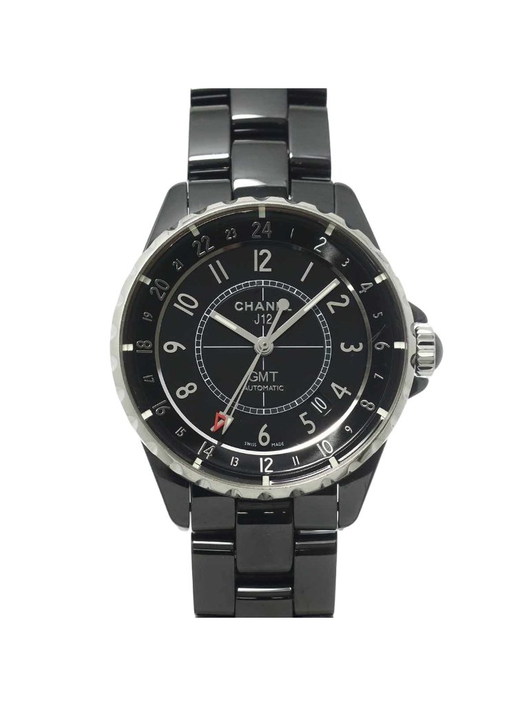Chanel Gmt 38 Watch Date Black Ceramic Automatic Winding